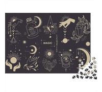 Zodiac Magic Puzzle 1000 Pezzi Puzzle per Adulti Elementi Notturni Carta Gioco di Puzzle 1000 Pezzi Relax Decorazione Regalo 70x50cm/1000pcs