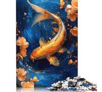 Zodiac Pisces Gold Koi Zen Puzzle Impossibili 1000 Pezzi Decorazione Per La Casa. Rilassamento E Intelligence Per Adulti E Ragazzi Da 14 Anni 1000pcs (75x50cm)