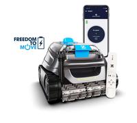 Zodiac Freedom + Control - Robot pulitore Automatico per Piscine Fino a 12 x 6 m. Controllo remoto e Sistema di Ritorno Tramite App. Batteria al Litio. Pulito Sfondo, pareti e Linea di galleggiamento