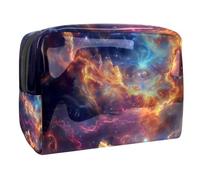 Zodiac Stars Spot Connection Pattern Travel Makeup Bag PVC Cosmetic Bag Borsa da toilette per donne e ragazze, Multicolore 3, 18.5x7.5x13cm/7.3x3x5.1in
