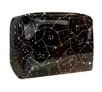Zodiac Stars Spot Connection Pattern Travel Makeup Bag PVC Cosmetic Bag Borsa da toilette per donne e ragazze, Multicolore 1., 18.5x7.5x13cm/7.3x3x5.1in