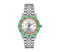 Zodiac Super Sea Wolf Compression ZO9269 Men's Automatic Watch - Silver and Orange Dial, Stainless Steel Bracelet