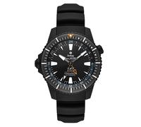 Zodiac Super Sea Wolf Pro-Diver GMT ZO3557 Men's Automatic Watch - Black Dial, Black Rubber Strap