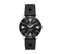 Zodiac Super Sea Wolf Skin Diver ZO9214 Men's Automatic Watch - Black Textured Dial, Black Rubber Strap