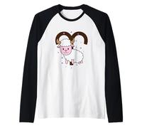Zodiaco Ariete Come Oroscopo Animale Maglia con Maniche Raglan