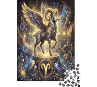 Zodiaco Ariete Dorato Puzzle 1000 Pezzi, Decorazione dopo la cornice