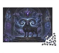 Zodiaco Ariete Gotico Mistico Puzzle 1000 Pezzi, Gioco calmo per interni