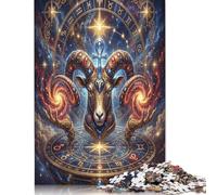 Zodiaco Ariete Mistico Puzzle in Legno 500 Pezzi, Gioco calmo per interni