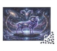 Zodiaco Ariete Nebulosa Viola Puzzle 1000 Pezzi, Gioco calmo per interni