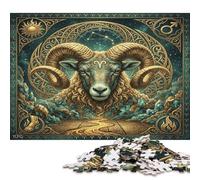 Zodiaco Ariete Puzzle in Legno 300 Pezzi, Idea regalo per il weekend