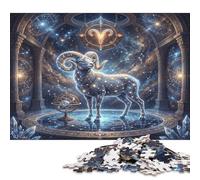 Zodiaco Ariete Puzzle in Legno 500 Pezzi, Idea regalo per il weekend