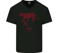 Zodiaco Cinese Shengxiao Anno Del Tigre T-Shirt In Cotone Da Uomo