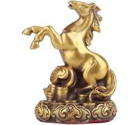 Zodiaco Cinese Statua Ottone Puro Cinese Dodici Animali Figurine da Collezione Feng Shui Decor Miglior Regalo di Capodanno Cinese, Horse, Big