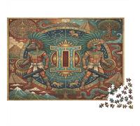 Zodiaco dei Gemelli Puzzle 1000 Pezzi,dai 14 Anni,Decorazione Casa,Antistress Aztec Art,Adulti E Ragazzi,Sfida Impossibile,Cartone Di Qualità,Gioco Educativo,Idea Regalo 38x26cm