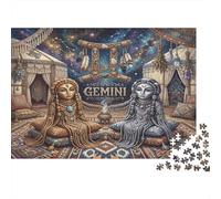 Zodiaco dei Gemelli Puzzle 1000 Pezzi,dai 14 Anni,Idea Regalo,Antistress Bohémien,Adulti E Ragazzi,Sfida Impossibile,Decorazione Casa,Cartone Di Qualità,Gioco Educativo 38x26cm