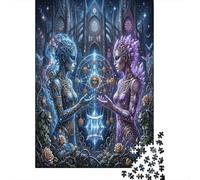 Zodiaco dei Gemelli Puzzle 1000 Pezzi,Sfida Impossibile,Gioco Educativo,Cartone Di Qualità Gotico Mistico,dai 14 Anni,Adulti E Ragazzi,Decorazione Casa,Idea Regalo,Antistress 38x26cm