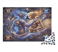 Zodiaco dei Gemelli Puzzle 1000 Pezzi,Sfida Impossibile,Gioco Educativo,dai 14 Anni Steampunk,Adulti E Ragazzi,Decorazione Casa,Idea Regalo,Cartone Di Qualità,Antistress 52x38cm