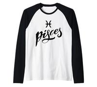 Zodiaco dei Pesci Pisces Maglia con Maniche Raglan