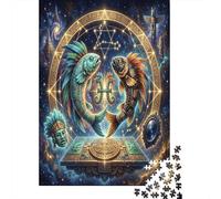 Zodiaco dei Pesci Puzzle 1000 Pezzi,dai 14 Anni,Sfida Impossibile,Idea Regalo Aztec Art,Adulti E Ragazzi,Decorazione Casa,Cartone Di Qualità,Gioco Educativo,Antistress 70x50cm