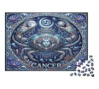 Zodiaco del Cancro Puzzle 1000 Pezzi,Cartone Di Qualità,Sfida Impossibile,Gioco Educativo Granchio Onirico,Adulti E Ragazzi,Decorazione Casa,Idea Regalo,dai 14 Anni,Antistress 70x50cm
