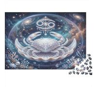 Zodiaco del Cancro Puzzle 1000 Pezzi,Gioco Educativo,Idea Regalo,Cartone Di Qualità Onirico,Adulti E Ragazzi,Sfida Impossibile,Decorazione Casa,dai 14 Anni,Antistress 52x38cm