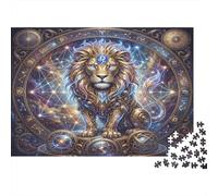 Zodiaco del Leone Puzzle 1000 Pezzi,dai 14 Anni,Idea Regalo,Antistress Celestiale,Adulti E Ragazzi,Sfida Impossibile,Decorazione Casa,Cartone Di Qualità,Gioco Educativo 38x26cm