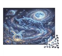 Zodiaco del Toro Puzzle 1000 Pezzi,Cartone Di Qualità,Sfida Impossibile,Gioco Educativo Galassia,Idea Regalo,Antistress,Decorazione Casa,Adulti E Ragazzi,dai 14 Anni 38x26cm