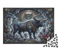 Zodiaco del Toro Puzzle 1000 Pezzi,Sfida Impossibile,Idea Regalo,Gioco Educativo Toro Misterioso,Adulti E Ragazzi,Cartone Di Qualità,Decorazione Casa,dai 14 Anni,Antistress 52x38cm