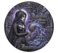 Zodiaco dell Acquario Puzzle 1000 Pezzi,Antistress,Sfida Impossibile,Idea Regalo Gotico Mistico,Adulti E Ragazzi,Decorazione Casa,Cartone Di Qualità,Gioco Educativo,dai 14 Anni (67.5x67.5cm)