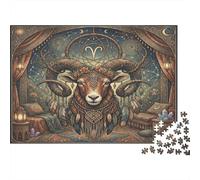 Zodiaco dell Ariete Puzzle 1000 Pezzi,Cartone Di Qualità,Idea Regalo,Gioco Educativo Bohémien,Sfida Impossibile,Adulti E Ragazzi,Decorazione Casa,dai 14 Anni,Antistress 70x50cm