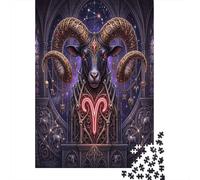 Zodiaco dell Ariete Puzzle 1000 Pezzi,Idea Regalo,dai 14 Anni,Sfida Impossibile Gotico Mistico,Adulti E Ragazzi,Cartone Di Qualità,Gioco Educativo,Decorazione Casa,Antistress 70x50cm
