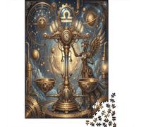 Zodiaco della Bilancia Puzzle 1000 Pezzi,Antistress,Sfida Impossibile,dai 14 Anni Steampunk,Adulti E Ragazzi,Decorazione Casa,Idea Regalo,Cartone Di Qualità,Gioco Educativo 38x26cm