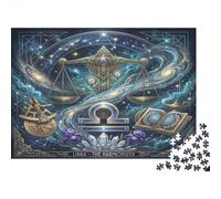 Zodiaco della Bilancia Puzzle 1000 Pezzi,Sfida Impossibile,dai 14 Anni,Decorazione Casa Celestiale,Adulti E Ragazzi,Gioco Educativo,Cartone Di Qualità,Idea Regalo,Antistress 38x26cm