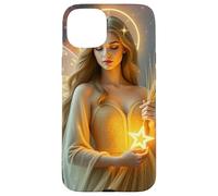Zodiaco della Vergine in Golden Starlight Custodia per iPhone 15 Plus