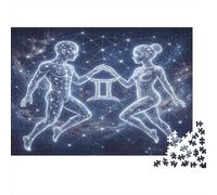 Zodiaco Gemelli Galassia Puzzle 1000 Pezzi, Gioco calmo per interni