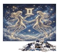Zodiaco Gemelli Puzzle in Legno 1000 Pezzi, Decorazione dopo cornice