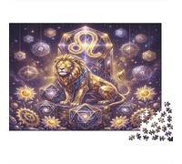 Zodiaco Leone Onirico Puzzle 1000 Pezzi, Decorazione dopo la cornice