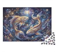Zodiaco Pesci Galassia Stellata Puzzle 1000 Pezzi, Gioco calmo per interni