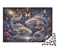 Zodiaco Pesci Galassia Stellata Puzzle 1000 Pezzi, Sfida puzzle per adulti