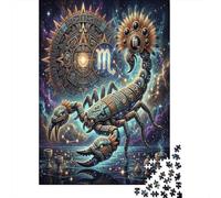 Zodiaco Scorpione Aztec Scorpion Puzzle 1000 Pezzi, Gioco calmo per interni