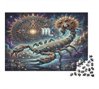 Zodiaco Scorpione Aztec Scorpion Puzzle 1000 Pezzi, Gioco calmo per interni
