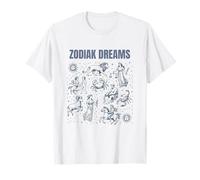 Zodiak Dreams Segno Zodiacale Grafica Nostalgia Costellazione Maglietta