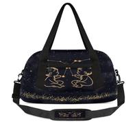 Zodic Sign Gemini Starry Sky Kids Duffle Bag, piccola borsa sportiva da viaggio leggera per ragazzi e ragazze, borsa da viaggio per il weekend, borsa da palestra per scuola, sport e pigiama party