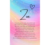 Zoe: A personalised notebook for women, a great thank you or leaving gifts, ideal for work colleagues, coworkers and friends