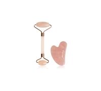 Zoë Ayla Rose Quartz Facial Roller And Gua Sha Tool confezione regalo per il viso