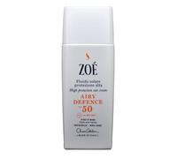 Zoé Cosmetics Airy Defence Fluido Solare Viso Antimacchia e Antirughe SPF 50 - Protezione Viso Alta Texture Ultra Leggera - Riduce Macchie, Uniforma Incarnato - Tutti i Tipi di Pelle - 50 ml