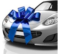 Zoe Deco - Fiocco per auto grande - Blu lucido, 76 cm / 30 pollici - Fiocco gigante per auto per compleanno, Natale, ricevimento di nozze, festa a sorpresa - Confezione regalo grande