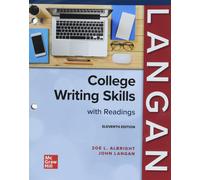 Zoe L Albright Loose Leaf for College Writing Skills wi (Rilegatura flessibile)