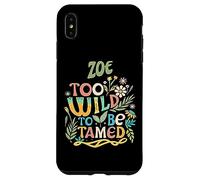 ZOE Name Cute Retro Girls Wildflower ZOE Name Custodia per iPhone XS Max