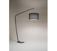Zoe piantana design ad arco con paralume stoffa nero